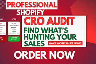 landing page conversion rate optimization audit for your shopify store website