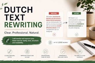 professionally rewrite and improve your dutch text