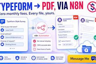 typeform to pdf acroform automation PDF form fill zapier onedrive adobe acrobat