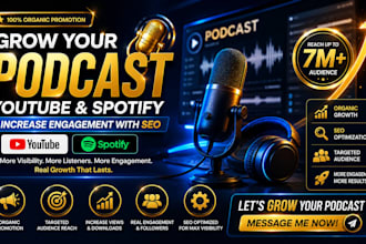 do organic youtube podcast, spotify podcast to increase engagement with seo