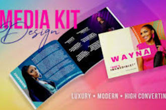 create a professional influencer media kit and brand press kit