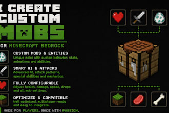 create custom minecraft bedrock mobs, bosses and ai systems