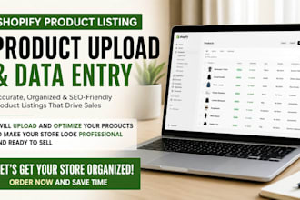 do shopify product listing, product upload, and product data entry
