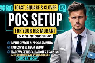 setup toast pos square pos clover pos online ordering