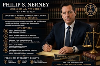 draft professional legal opinion letters and case assessments
