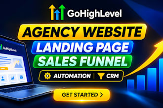 gohighlevel agency website, gohighlevel landing page ghl sales funnel automation