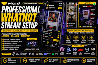 design whatnot overlays and scoreboard for obs live streams