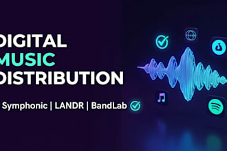 setup manage your music distribution on symphonic, landr, unitedmasters, bandlab