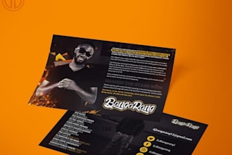 design dj press kit, musician epk, artist media kit, clickable pdf, one sheet