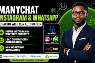 create manychat instagram whatsapp chatbot n8n automation