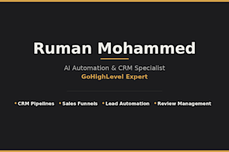 build go high level automation, crm pipelines and sales funnels