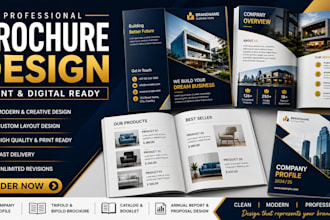design brochure company profile booklet catalog corporate brochure trifold