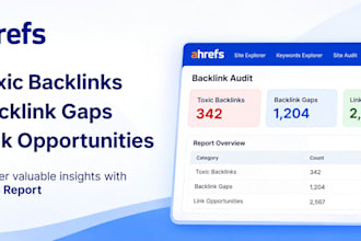 fix toxic backlinks, bad link gaps and link opportunities using ahrefs report