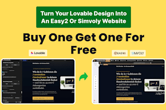 convert your lovable design into easy2, simvoly website