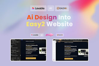 convert your lovable design into easy2 website