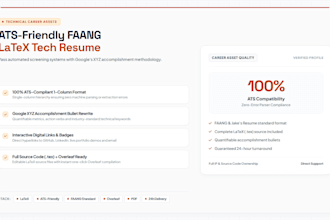 create or convert your tech resume into ats optimized faang latex