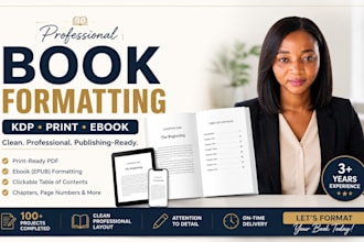 professionally format your book for KDP, print and ebook