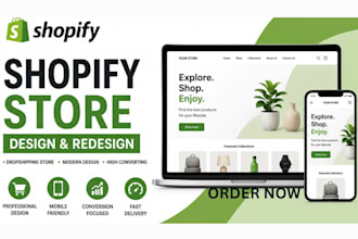 shopify store redesign shopify dropshipping store shopify website redesign store
