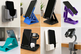 3d design a custom phone holder, stand or mount for 3d printing