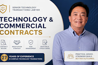 provide expert technology contract and saas legal consulting