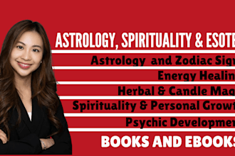 write captivating ebook about spirituality, tarot, astrology, and healing ebook
