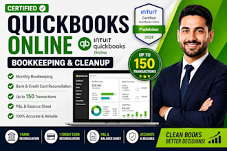 do quickbooks online setup, cleanup and bookkeeping