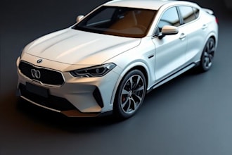 create 3d car model low poly car design