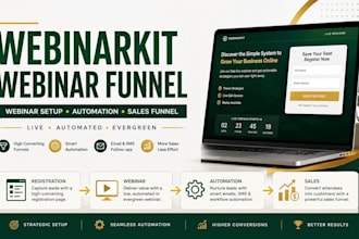 build a high converting webinar funnel and automation