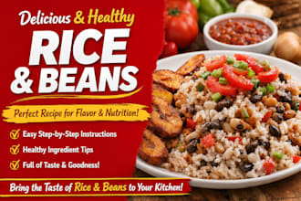 cook rice and beans with efo riro, and hungry man