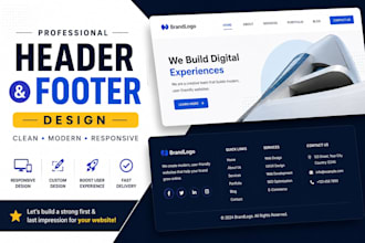 header and footer website designer
