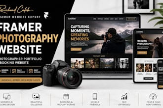build framer photography website, photographer portfolio and booking website