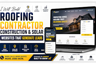 build roofing contractor, construction and solar websites for leads