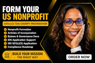 form your US nonprofit and prepare 501c3 tax exemption documents