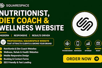build squarespace nutritionist website diet coach website wellness rehab website