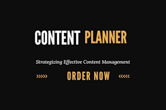 create a strategic social media content planner and content calendar