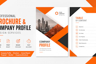 design corporate company profile, business brochure, booklet and proposal