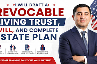 draft a revocable living trust, will, and complete estate plan