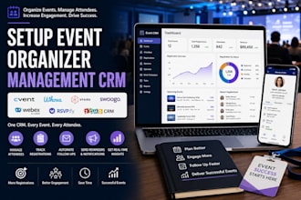setup event organizer management crm cvent whova vfair swoogo webex rsvpify zoho