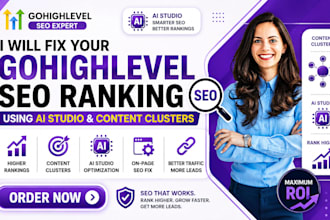 fix your gohighlevel SEO ranking using ai studio and content clusters ghl ai