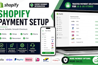 setup fix UK US shopify payment mollie ideal bancontact stripe paypal klarna p24