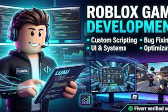 be your roblox luau game developer and scripter
