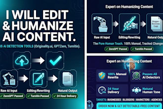 edit and humanize ai content to pass ai detection tools
