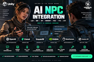integrate ai npc with llm sdk api rag memory convai inworld unity unreal engine