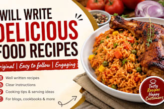 write original food recipes for your blog or cookbook