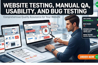 website testing, manual QA, usability, and bug testing
