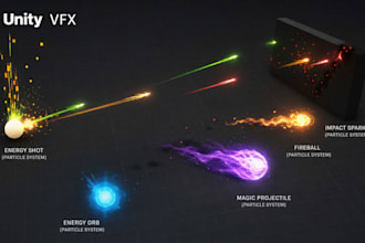 create custom unity vfx, particle systems, shaders and game effects