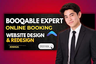 design a booqable automative rental website for car, event, rentals businesses