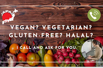 make japanese phone calls for vegan and dietary requests in japan
