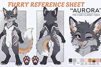 fursona ref sheet furry reference sheet anthro furry character nsfw ref sheet