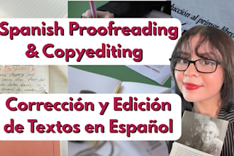professionally proofread and copyedit any spanish text